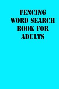 Fencing Word Search Book For Adults