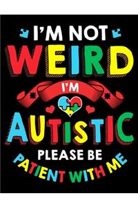 I'm Not Weird I'm Autistic Please Be Patient With Me