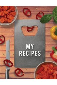 My Recipes. Create Your Own Collected Recipes. Blank Recipe Book to Write in, Document all Your Special Recipes and Notes for Your Favorite. Collect the Recipes You Love in Your Own Recipe Book.