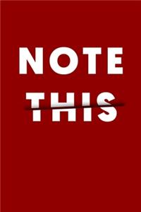 RED NOTEBOOK NOTE THIS MATTFISNISH HIGH QUALITY MATT FINISH *HIGH QUALITY* 6x9 inches