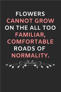 Flowers Cannot Grow On The All Too Familiar, Comfortable Roads Of Normality