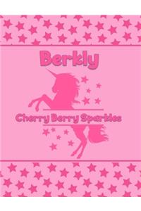 Berkley Cherry Berry Sparkles: Personalized Draw & Write Book with Her Unicorn Name - Word/Vocabulary List Included for Story Writing