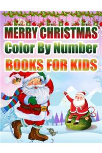 Merry Christmas Color By Number Books For Kids
