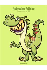Animales felices libro para colorear 1 & 2