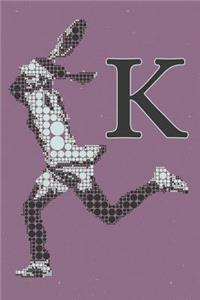 K Monogram Initial Tennis Journal