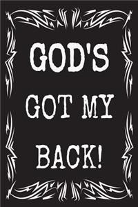 God's Got My Back: 100 Page Lined Journal - 6x9 Matte Cover Lined White Paper