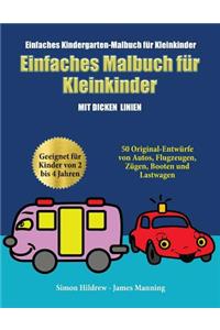 Einfaches Kindergarten-Malbuch für Kleinkinder