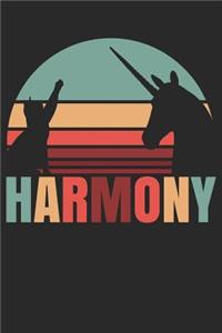 Harmony: Cats and Unicorns Retro Vintage Notebook Journal for Cat Lovers and Unicorn Girls