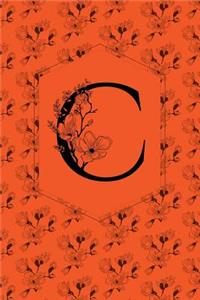 Floral Monogram Journal/Notebook - C