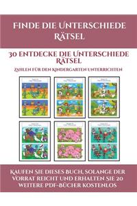 Zählen für den Kindergarten (Finde die Unterschiede Rätsel)