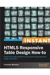 Instant HTML5 Responsive Table Design How-to