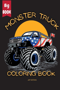 Monster Truck Mania Coloring Book for Kids