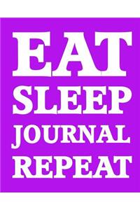 Bullet Dot Grid Journal - Eat Sleep Journal Repeat (Purple)
