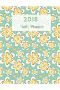 2018 Daily Planner: Schedule Task, to Do, Any Idea - 100 Pgs Flora Theme