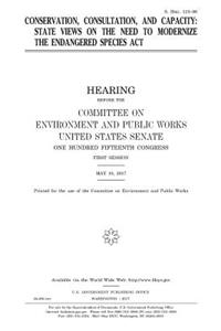 Conservation, consultation, and capacity