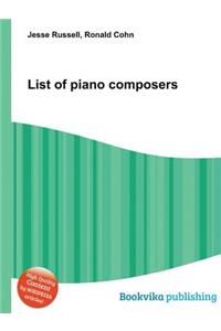 List of Piano Composers