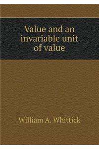 Value and an Invariable Unit of Value