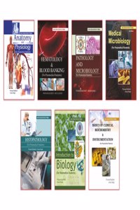 2022 Paramedical Books Set of 7: Anatomy And Physiology, Hematology & Blood Banking, Pathology & Micro Biology, Medical Microbiology, Histopathology, Introduction To Biology, Clinical Biochemistry