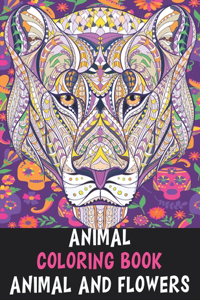 Animal and Flowers Coloring Book - Animal