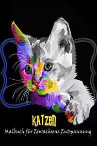 Katzen Malbuch für Erwachsene Entspannung