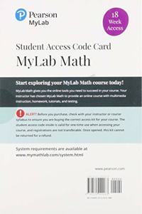 Mylab Math with Pearson Etext -- 18 Week Standalone Access Card -- For College Algebra Enhanced with Graphing Utilities