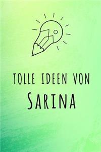 Tolle Ideen von Sarina: Liniertes Notizbuch für deinen Vornamen