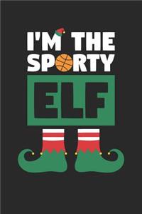 Christmas Notebook 'I'm The Sporty Elf Basketball' - I'm The Sporty Elf Basketball Journal - Christmas Basketball Gift