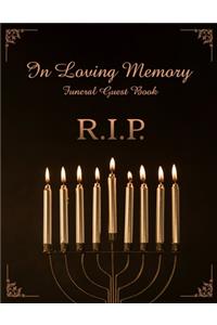R.I.P. In Loving Memory Funeral Guest Book