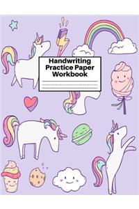 Handwriting Practice Paper Workbook