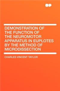 Demonstration of the Function of the Neuromotor Apparatus in Euplotes by the Method of Microdissection