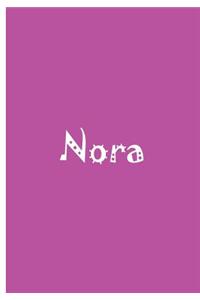 Nora - Bright Pink Personalized Journal / Notebook / Blank Lined Pages