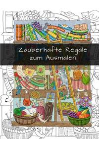 Zauberhafte Regale zum Ausmalen