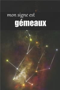 gémeaux signe astrologique, carnet ligné