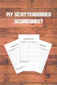 MY Scattergories Score sheet