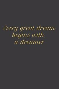 Every great dream begins with a dreamer