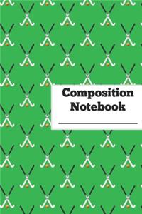Composition Notebook - Field Hockey Pattern