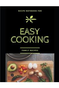 Recipe notebook for easy cooking
