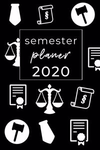 Semester Planer 2020: A5 Studienplaner 2020 - Terminplaner - Studium Planer - Universität Zubehör - Semesterplaner - Jahresplaner - Geschenkidee für Studenten - Studenten