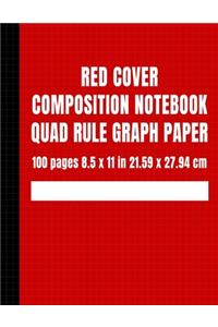 Red Cover Composition Notebook Quad Rule Graph Paper