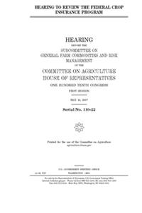 Hearing to review the federal crop insurance program
