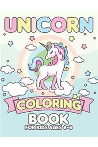 Unicorn Coloring Book for Kids Ages 4-8