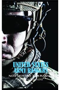 United States Army Rangers Note Monthly 2020 Planner 12 Month Calendar