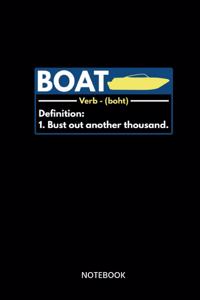 Boat Bust Out Another Thousand Notebook