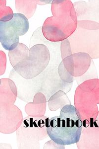 Colorful heart sketchbook