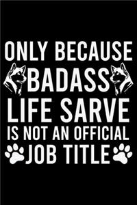 Only Because Badass Life Sarve Is Not An Official Job Title