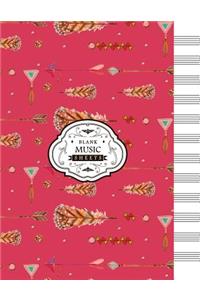 Blank Music Sheets: Bohemian Style 12 Staff Music Writing Pad (8.5x11 Inches)