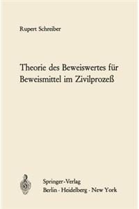 Theorie Des Beweiswertes Für Beweismittel Im Zivilprozeß