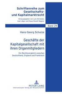 Geschaefte Der Kapitalgesellschaft Mit Ihren Organmitgliedern