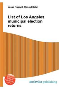 List of Los Angeles Municipal Election Returns