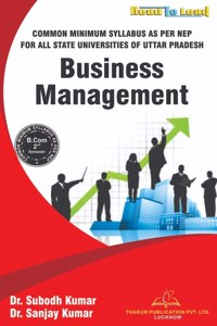 Business Management Book of (U.P) B.Com 2nd semester in English as per NEP 2020 Common minimum syllabus for All U.P State Universities by Thakur Publication